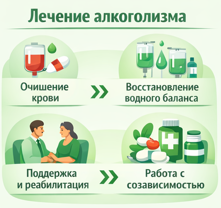 лечение алкоголизма в Няндоме этапы